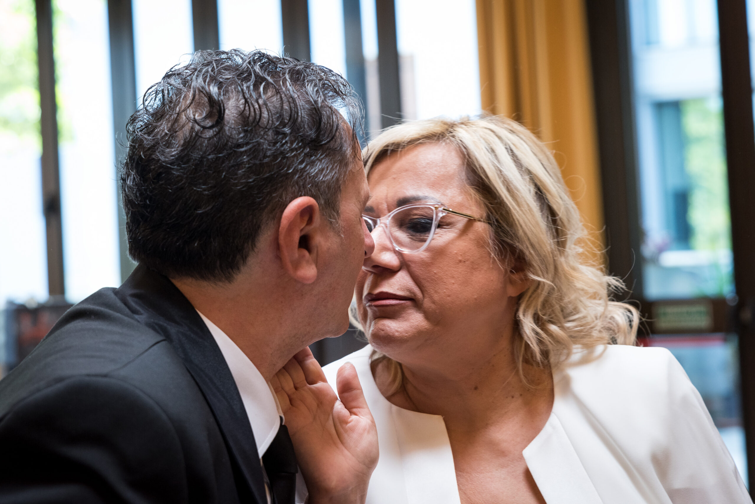 Primo piano degli sposi durante il matrimonio, progetto Storie da condividere a Padova